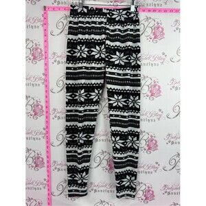 Always tights leggings stretchy Black & White Fair Isle Leggings